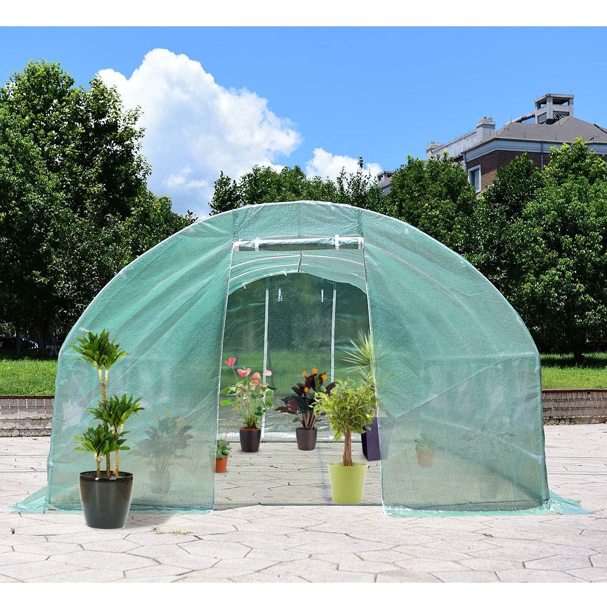 Greenhouse Plant Grow Tents w/ 6 Windows & Doors by Giantex grow tent